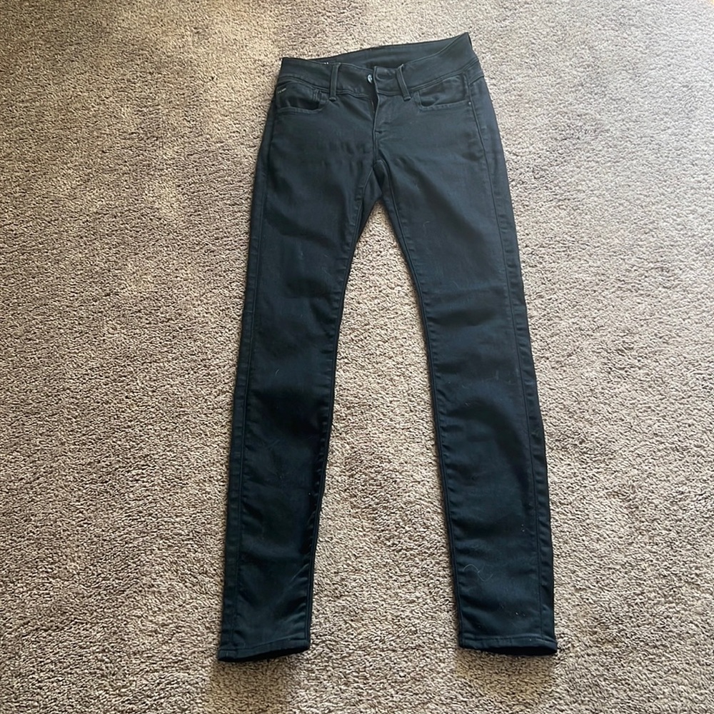 G-Star black mid skinny jean.